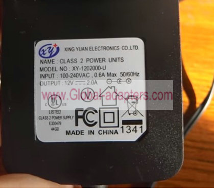 Brand new XING YUAN 12V 2.0A XY-1202000U AC Adaptor Charger power supply